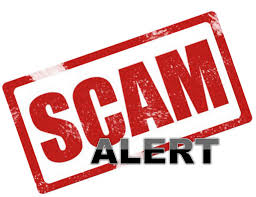 graphic text of scam alert